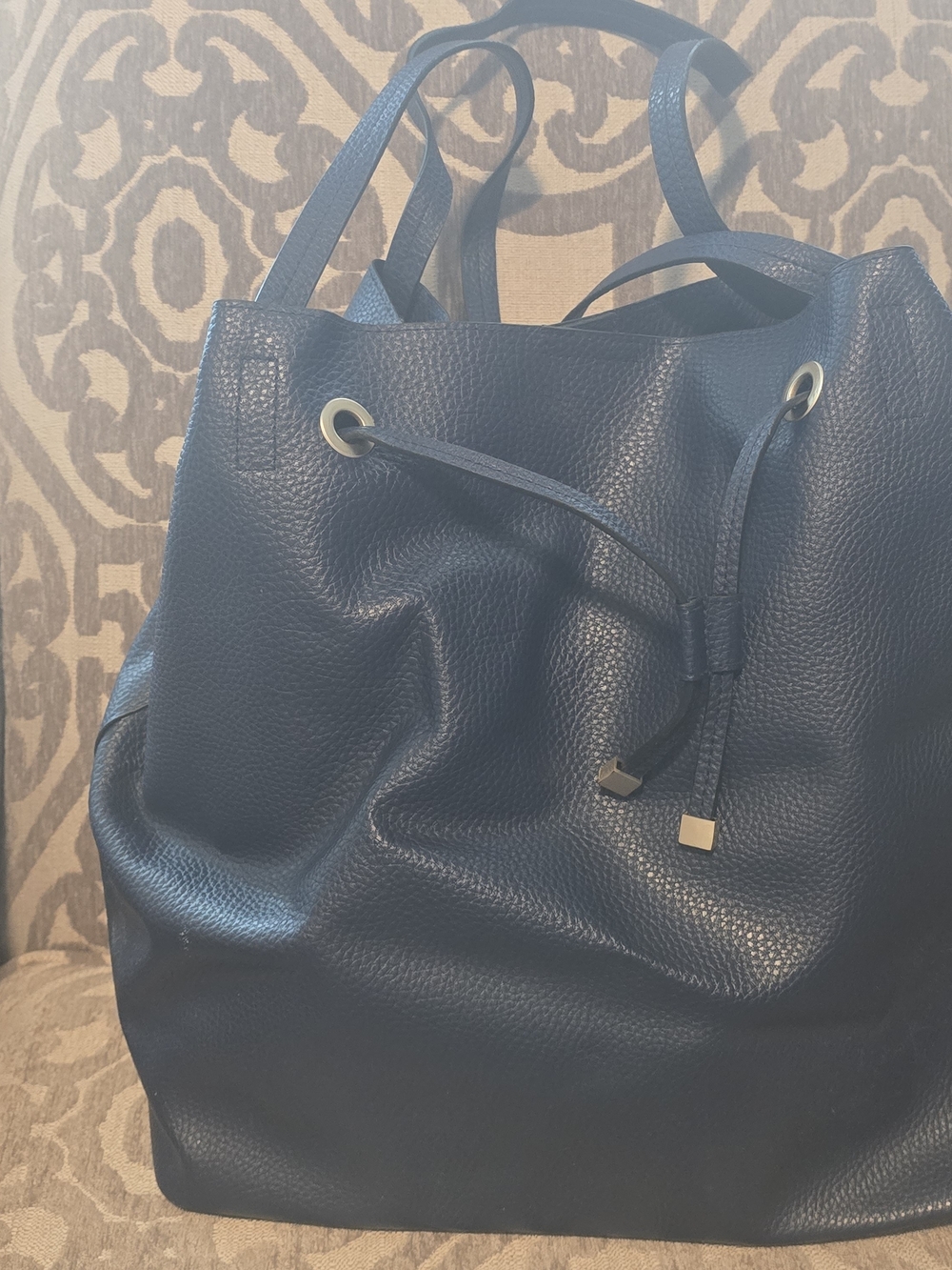 Target Navy Drawstring Tote Bag